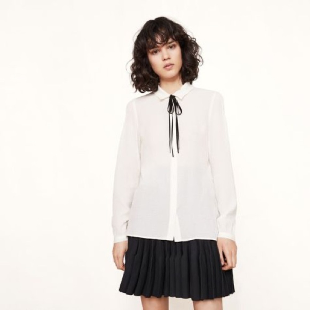 Maje Tie Neck Blouse